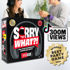 Sorry What - Award Winning Headphone Challenge Party Game para Adults 17+