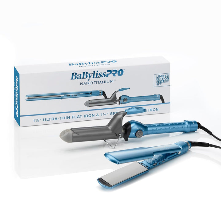 BabylissPRO Nano Titanium Ultra-Thin Hair Straightener, Professiona...