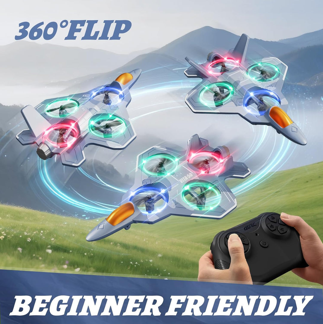 4DRC Aviones de espuma con control remoto para niños y adultos, jug...