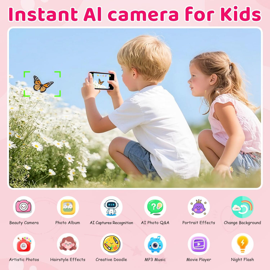 FieGsom Cámara inteligente de aprendizaje con IA para niños, cámara...