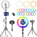 Anillo de luz para selfie de 10,3 "con soporte de trípode de 73 pulgadas