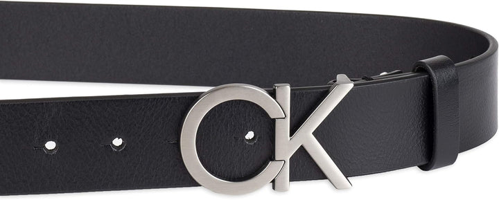 Calvin Klein Cinturón con hebilla recortada con monograma CK para h...