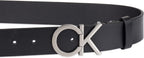 Calvin Klein Cinturón con hebilla recortada con monograma CK para h...