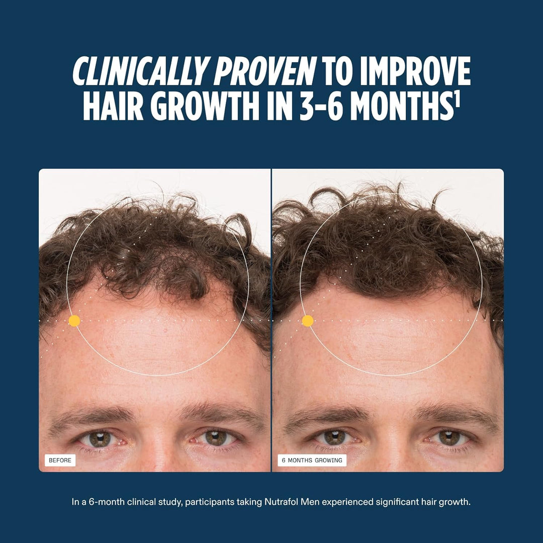 Nutrafol Men's Hair Growth Supplements, Clinically Tested for V...