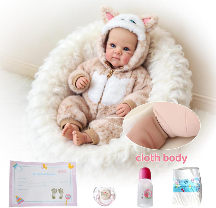 FOCKOF Muñecas realistas de bebé Reborn de 18 pulgadas, muñeca de b...