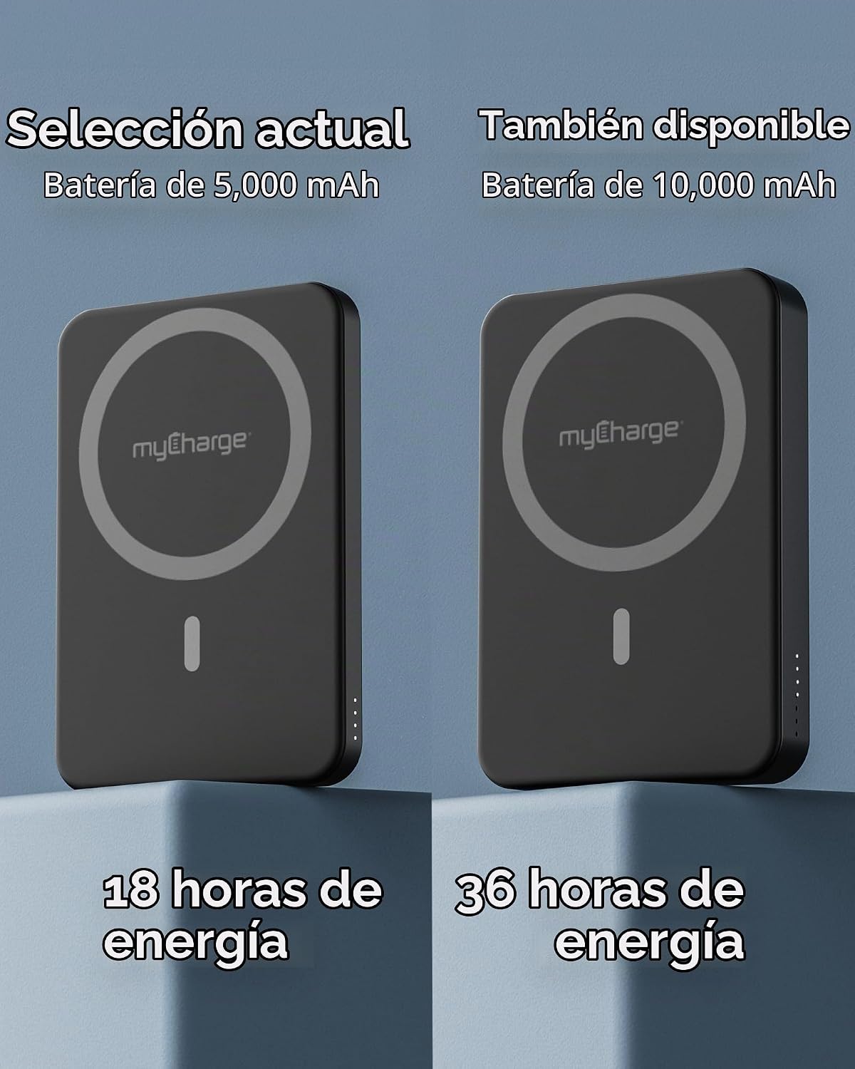 myCharge CliqAir - Banco de energía magnético de 5000 mAh, diseño u...