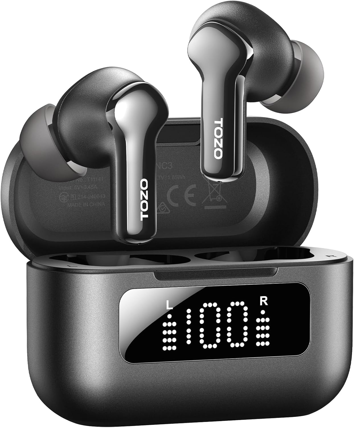 TOZO Auriculares inalámbricos híbridos con cancelación activa de ru...