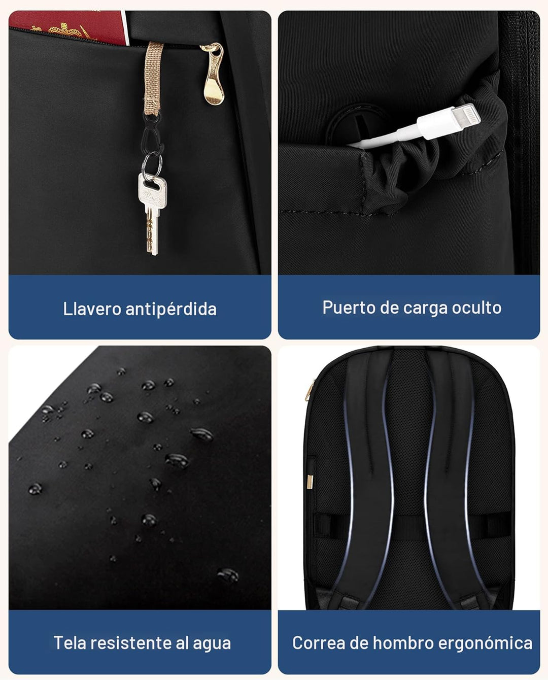 Mochila para laptop LIGHT FLIGHT, mochila para laptop para mujeres,...