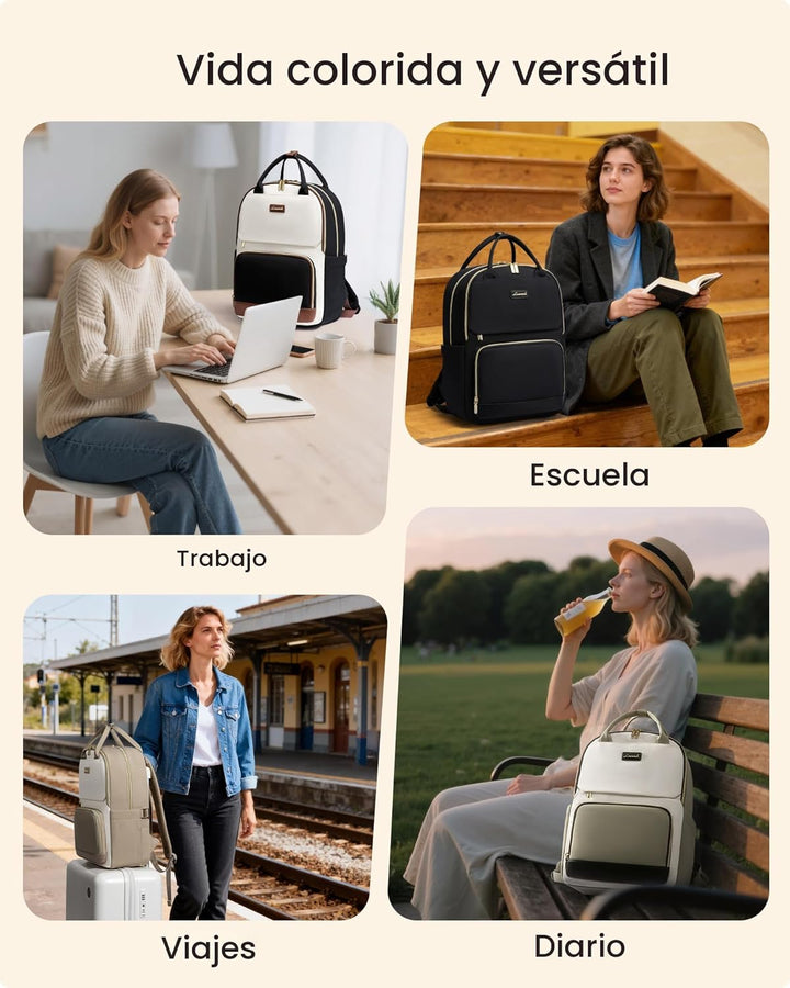 LOVEVOOK - Mochila para laptop para mujeres con bolsillo gigante pa...