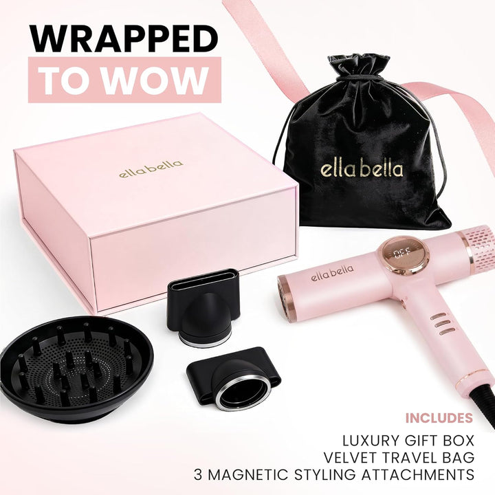 ELLA BELLA® - Secador de pelo iónico profesional con difusor \u2022...
