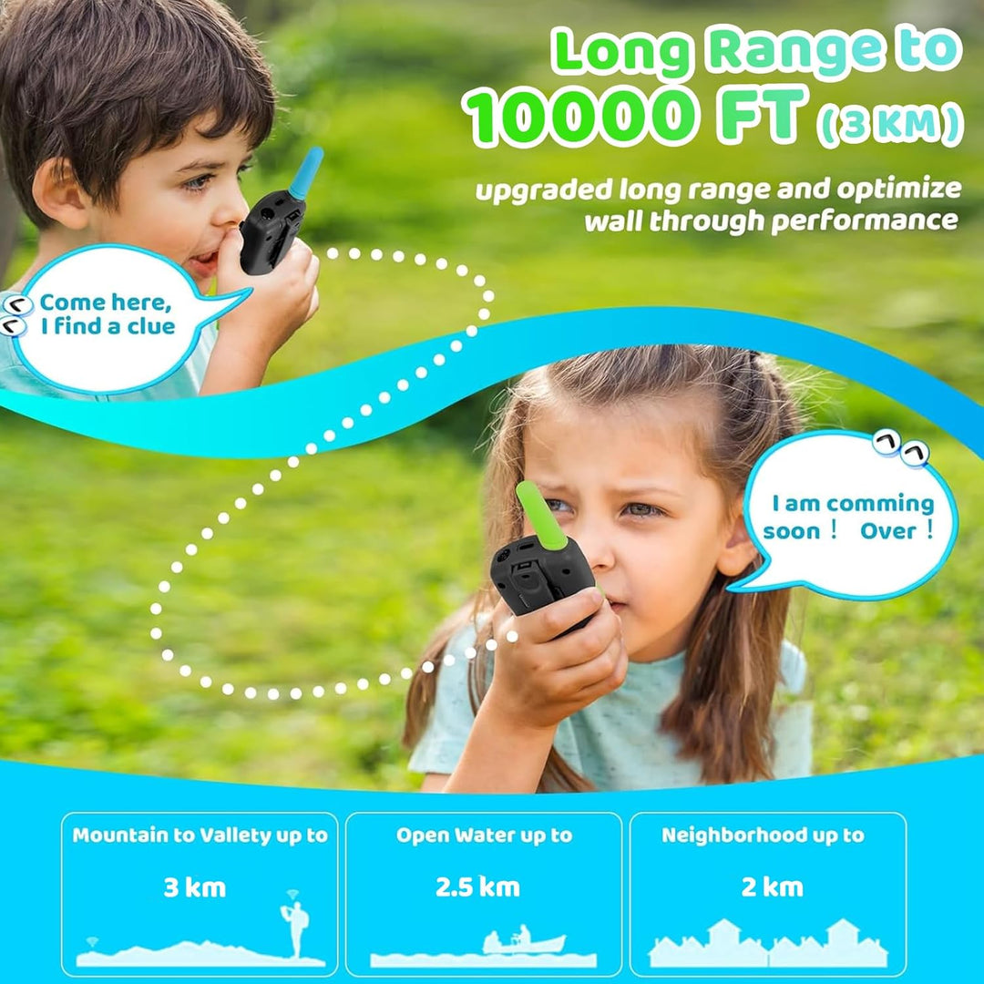 Vvinca Rechargeable Walkie Talkies for Kids 4 Pack, 5-7 Year Old Bo...