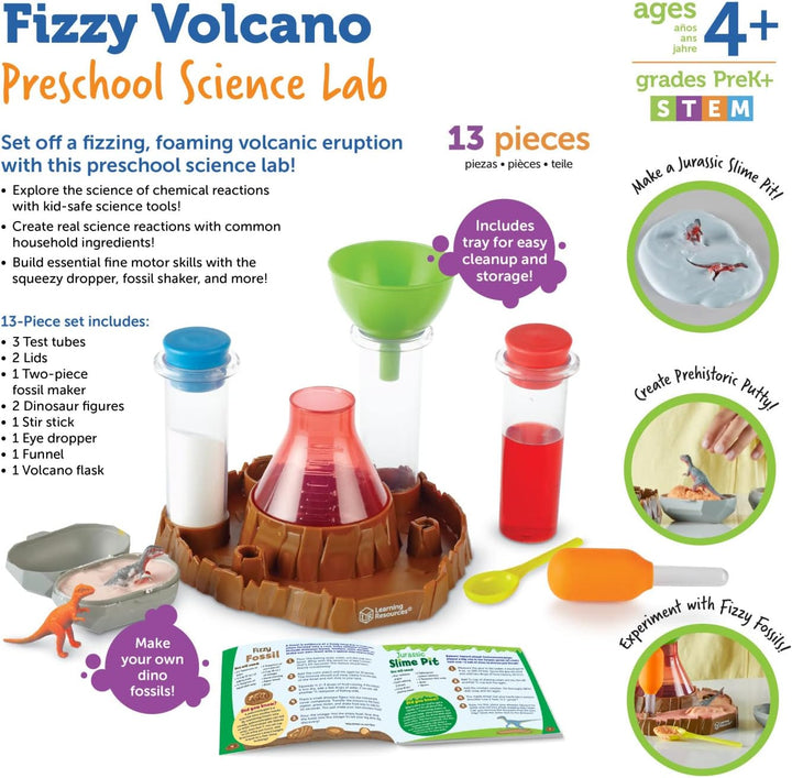 Learning Resources Fizzy Volcano - 13 Piezas, Edades 4+, Kits de La...