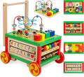 Cubos de actividad de madera 7 en 1 Juguetes Montessori para niños y niñas