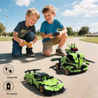 IQKidz Kit de bloques de construcción STEM para niños - Auto de carreras con control remoto y robot de juguete 2 en 1, gran regalo para niños, adolescentes de 6 7 8-12+ años que aman la ingeniería y
