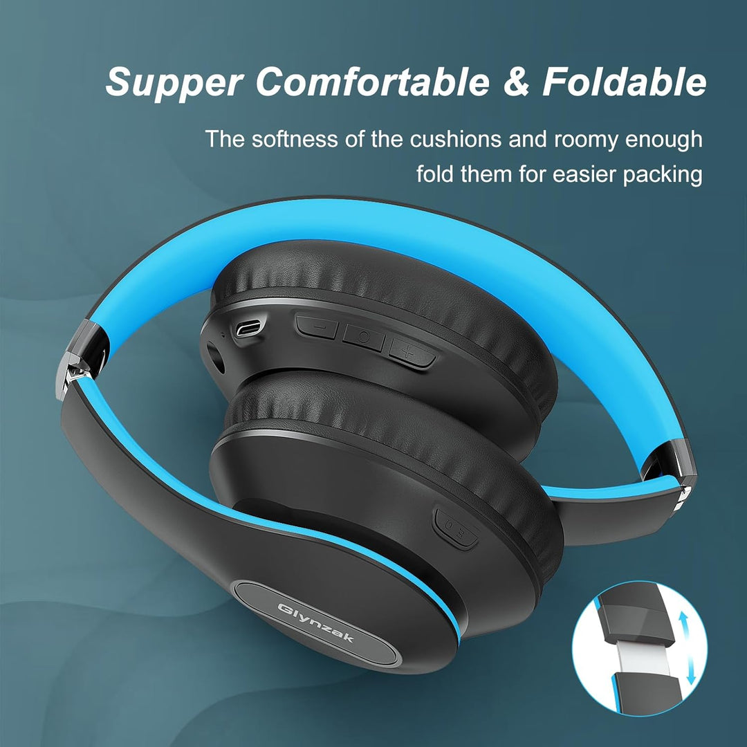 Glynzak - Auriculares Bluetooth inalámbricos con micrófono, cubren...