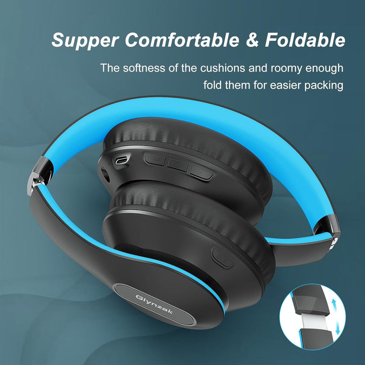 Glynzak - Auriculares Bluetooth inalámbricos con micrófono, cubren...