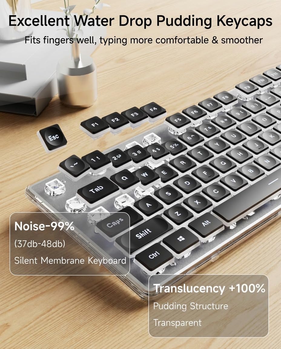 SEUNKWANG EWEADN GX710S - Teclados retroiluminados para computadora...