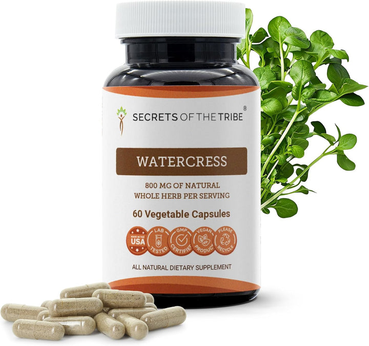 Secretos de la Tribu Berro 60 Cápsulas, 800 mg, Berro (Nasturtium O...