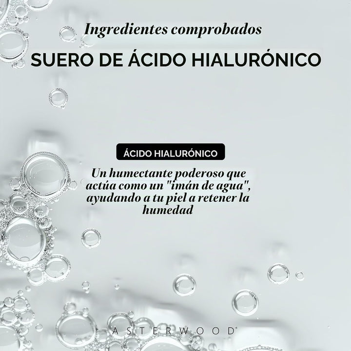Asterwood Suero de Ácido Hialurónico para el Rostro - Reafirmante,...