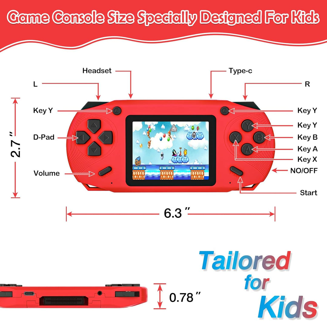 Consola de juegos portátil de 16 bits para niños, consola de juegos...