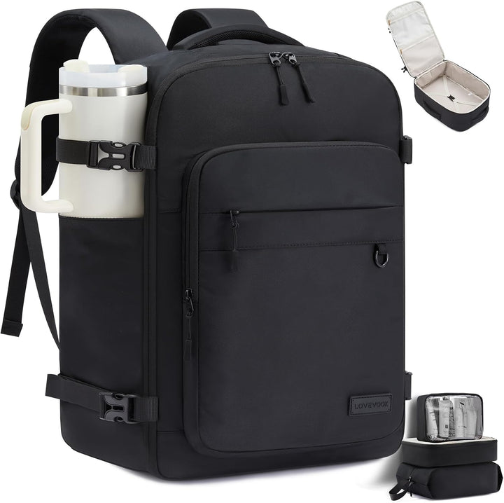 LOVEVOOK Mochila de viaje aprobada por aerolíneas para laptop, 4 un...