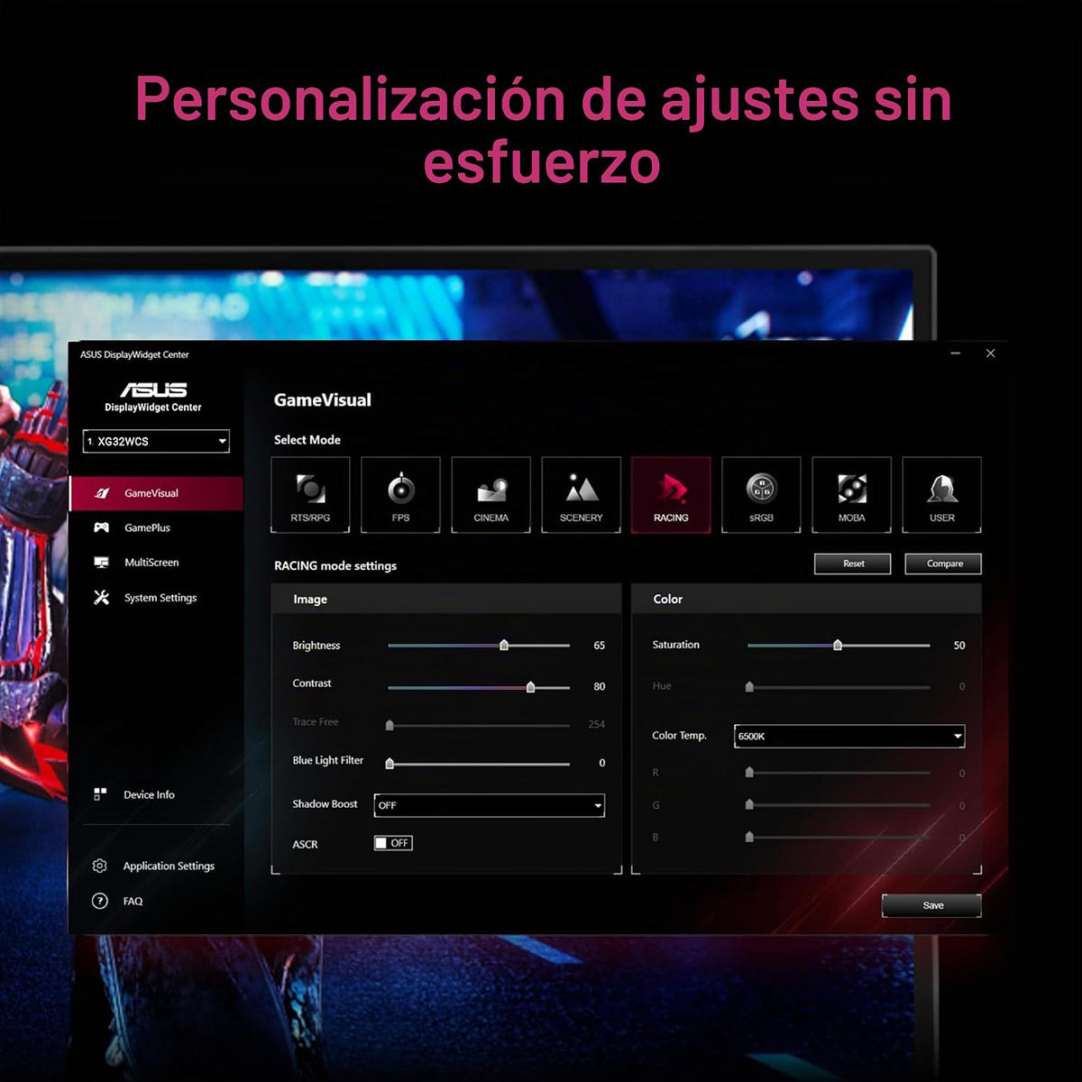 ASUS ROG Strix 32\u201D 1440P USB-C Monitor curvo HDR para juegos (...