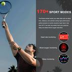Relojes inteligentes militares con GPS integrado, más de 170 modos deportivos para hombres con linterna, reloj inteligente para teléfonos Android y iPhone, pantalla AMOLED de 1.43 pulgadas, altímetro