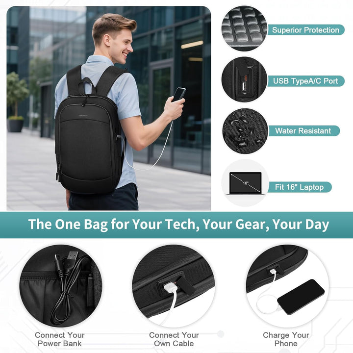 SUIKIHUM Mochila delgada para laptop para hombres y mujeres, bolsa...