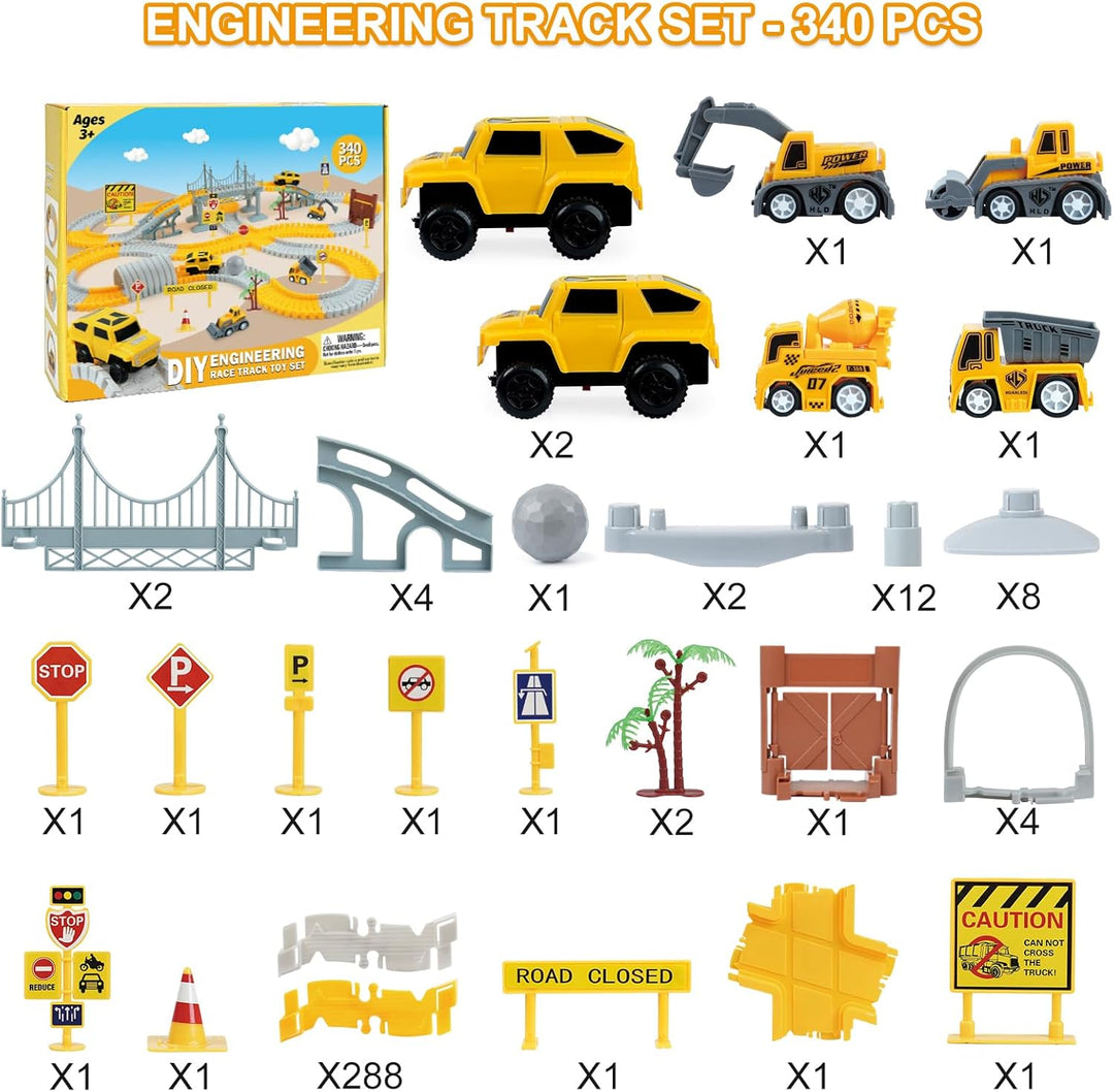 ToyFuntasy Juguetes de Pistas de Carreras de Construcción para Niño...