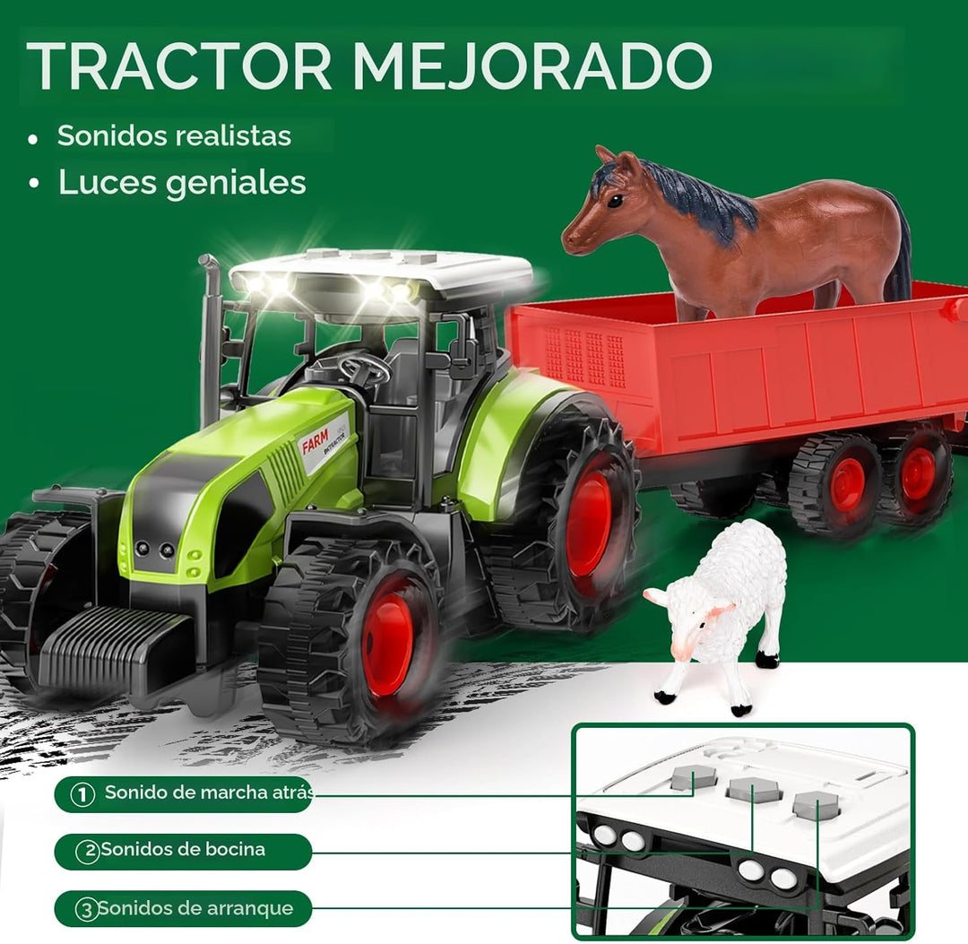 Pupu Pig Juguetes de Animales de Granja Casa Granero - Juguete Trac...