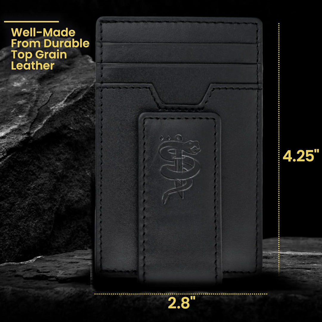 BULL GUARD Cartera magnética para hombre con clip para dinero, hech...