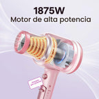 Wavytalk Blown Away onic Secador de pelo rosa, cepillo alisador de pelo Steamline Pro