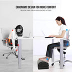 Lámpara Snailax Reposapiés Bajo el Escritorio para el Trabajo, Reposapiés Calefactado Bajo el Escritorio con Altura Ajustable de Doble Capa, Calentador de Pies con Masaje de Vibración, Reposapiés Ergonómico
