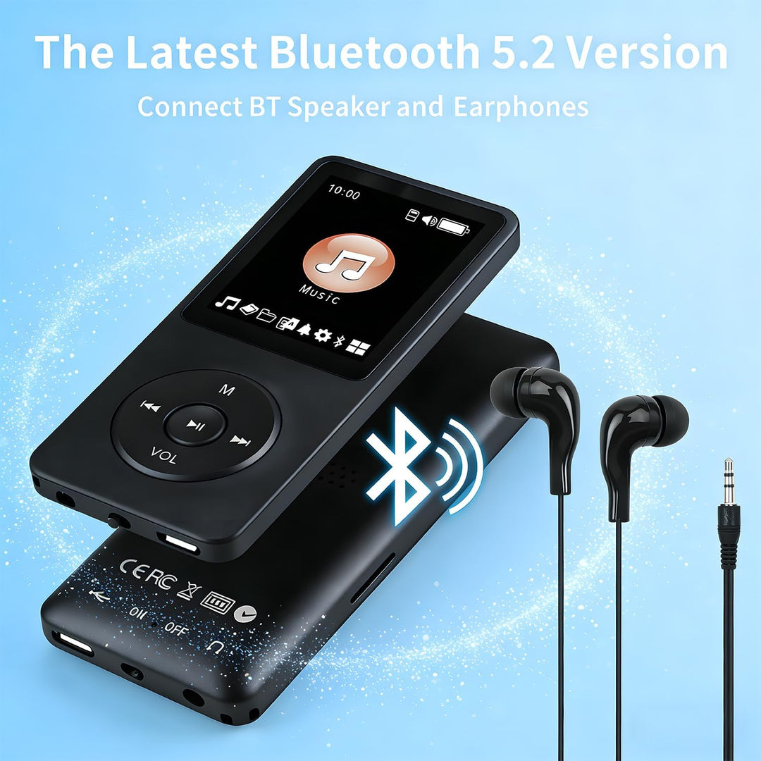Reproductor MP3 de 128 GB con Bluetooth, reproductor de música port...