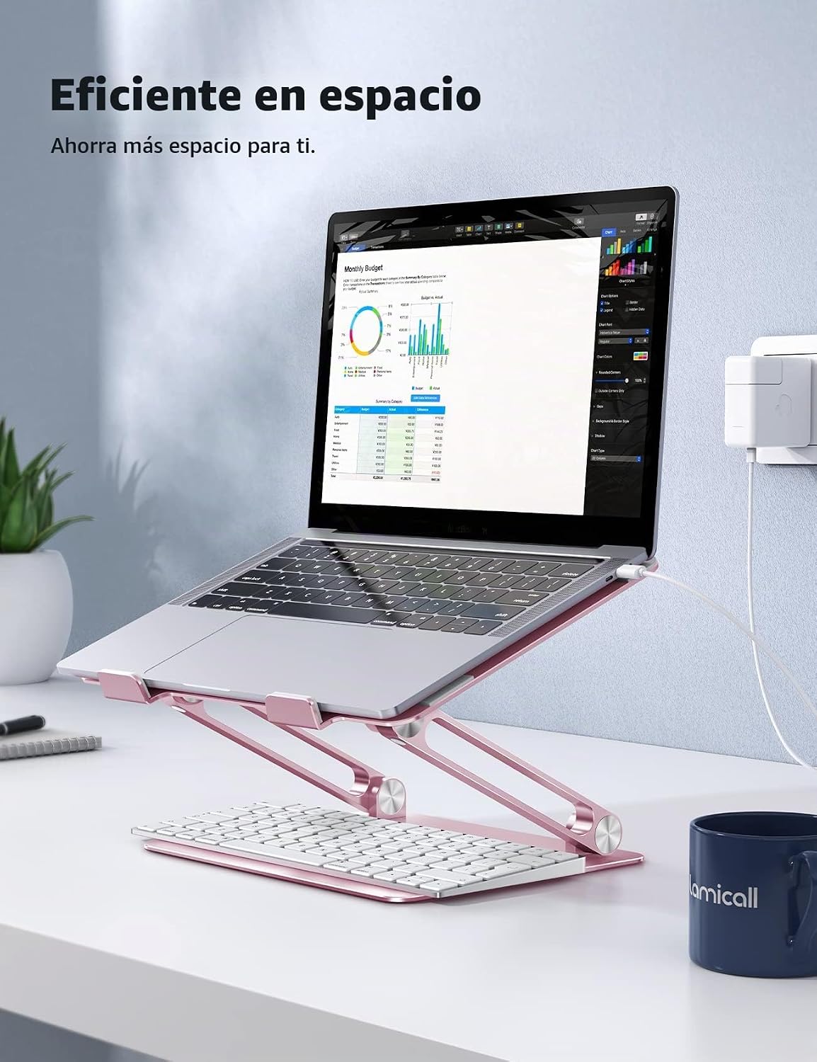 Lamicall - Soporte ajustable para laptop, soporte portátil plegable...