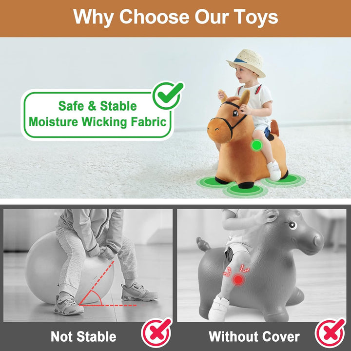 Hopping Horse, iPlay, iLearn caballo saltarín, inflable, jug