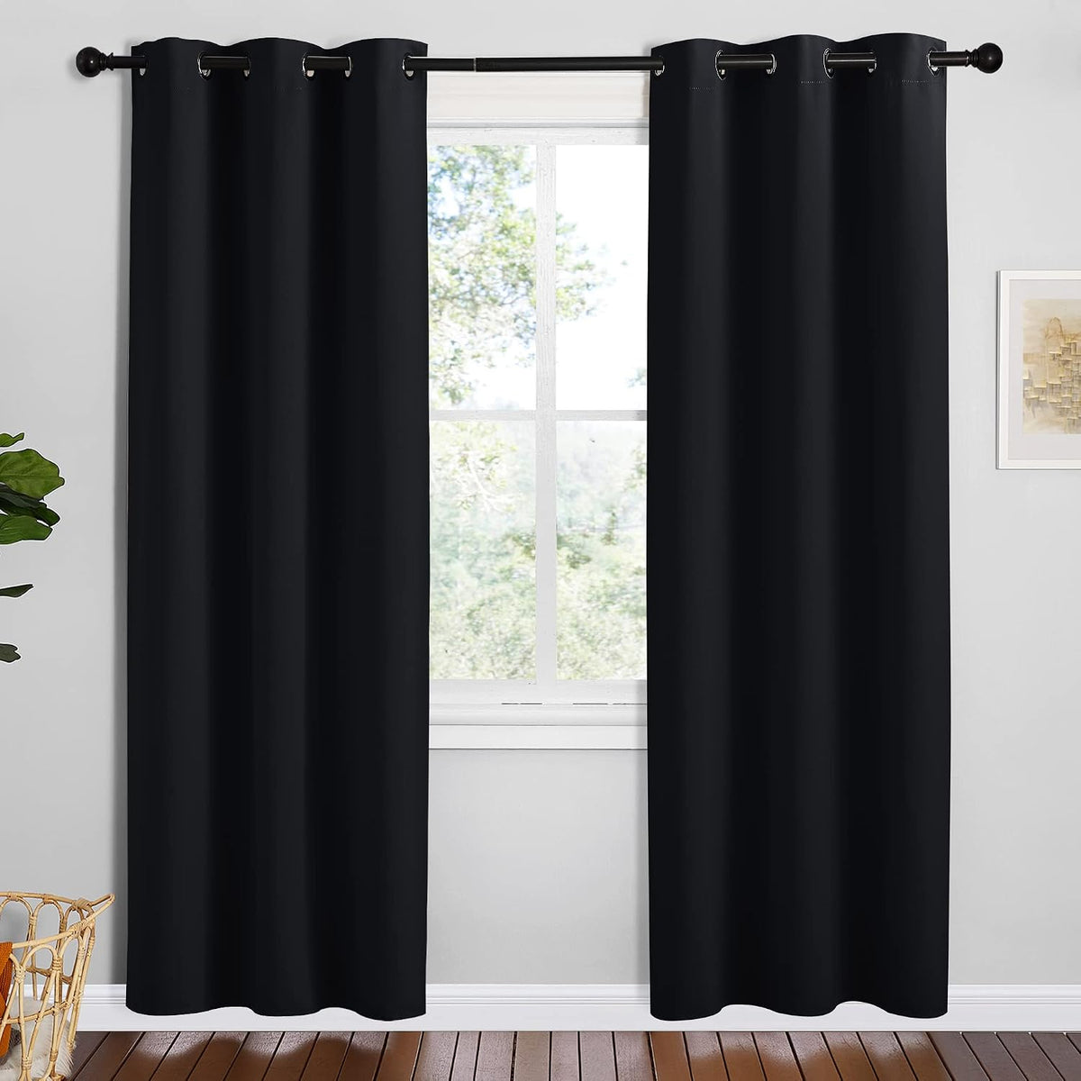 NICETOWN - Cortinas térmicas opacas para baño, 2 paneles, 42 x 78 pulgadas