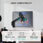 WALI Soporte de Pared para Monitor Individual para Pantallas de 17 a 34 pulgadas, hasta 22 lbs