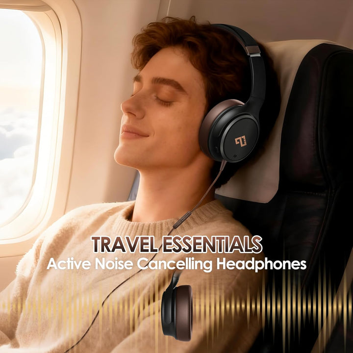 Auriculares USB C con cable sobre la oreja con micrófono HD, auricu...
