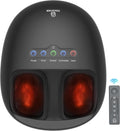 COMFIER Shiatsu - Masajeador de pies con calor para neuropatía de fascitis plantar, masajeador de pies con vibración de amasamiento profundo para mamá, papá, hombres y mujeres, uso en casa y oficina