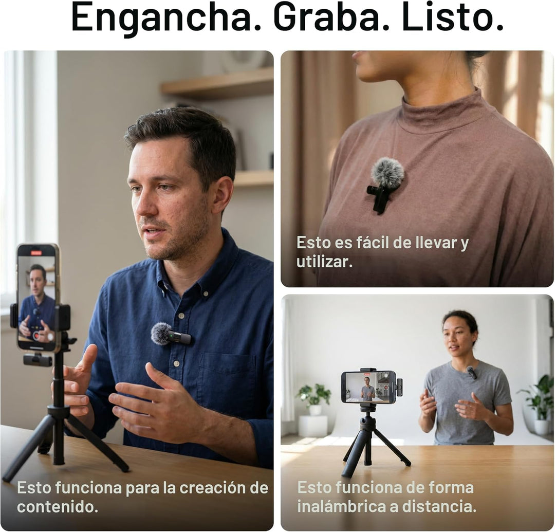Mini Mic Pro (Último Modelo) - Micrófono Inalámbrico Profesional pa...