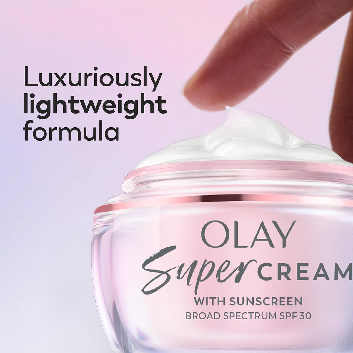 Olay Crema Súper con Protector Solar SPF 30, Tamaño de Prueba, Hidr...