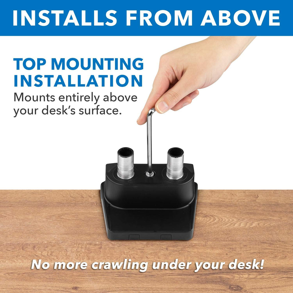 Mount-It! Soporte de escritorio con brazo para monitor doble, pantallas de