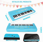 37 teclas para niños pequeños, teclado de piano eléctrico, pianos con micrófono