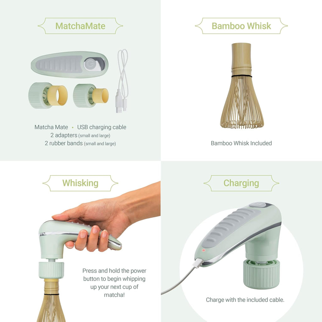 Matcha Mate Batidor de bambú eléctrico - Batidor tradicional