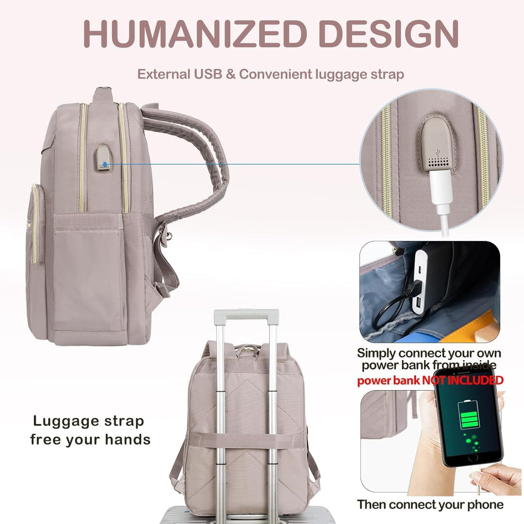 VANKEAN Mochila para laptop de 17.3 pulgadas para mujer, bolsa de t...