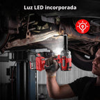 SEYVUM Llave de impacto, pistola de impacto de 1/2 pulgada, destornillador de impacto de potencia, par máximo de 320 pies-libras (430 N.m), llave de impacto inalámbrica con motor sin escobillas de 20