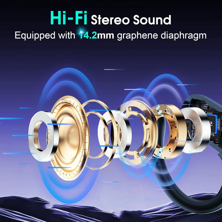 Aptkdoe - Auriculares inalámbricos 75 horas Bluetooth 5.4 para depo...