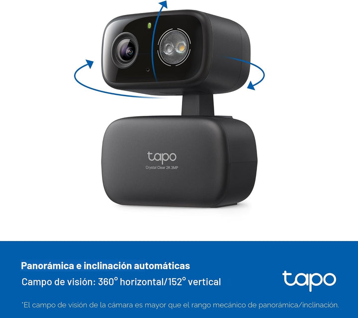 Tapo - Cámara de seguridad 2K 3MP con inclinación\/giro para interi...