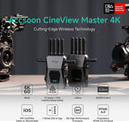 Accsoon Transmisor y receptor de video inalámbrico CineView Master 4K con SDI HDMI, Tri-Band 8202ft 25ms LAT, 4K60/1080p60 1 con cable iOS+4 Monitoreo de aplicaciones, par de transmisión en vivo CineView 4K Lite/SE 4K/M7(H) Pro